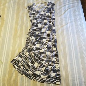 LN EUC-Toad&Co Muse Dress- Navy/Blue/White Print